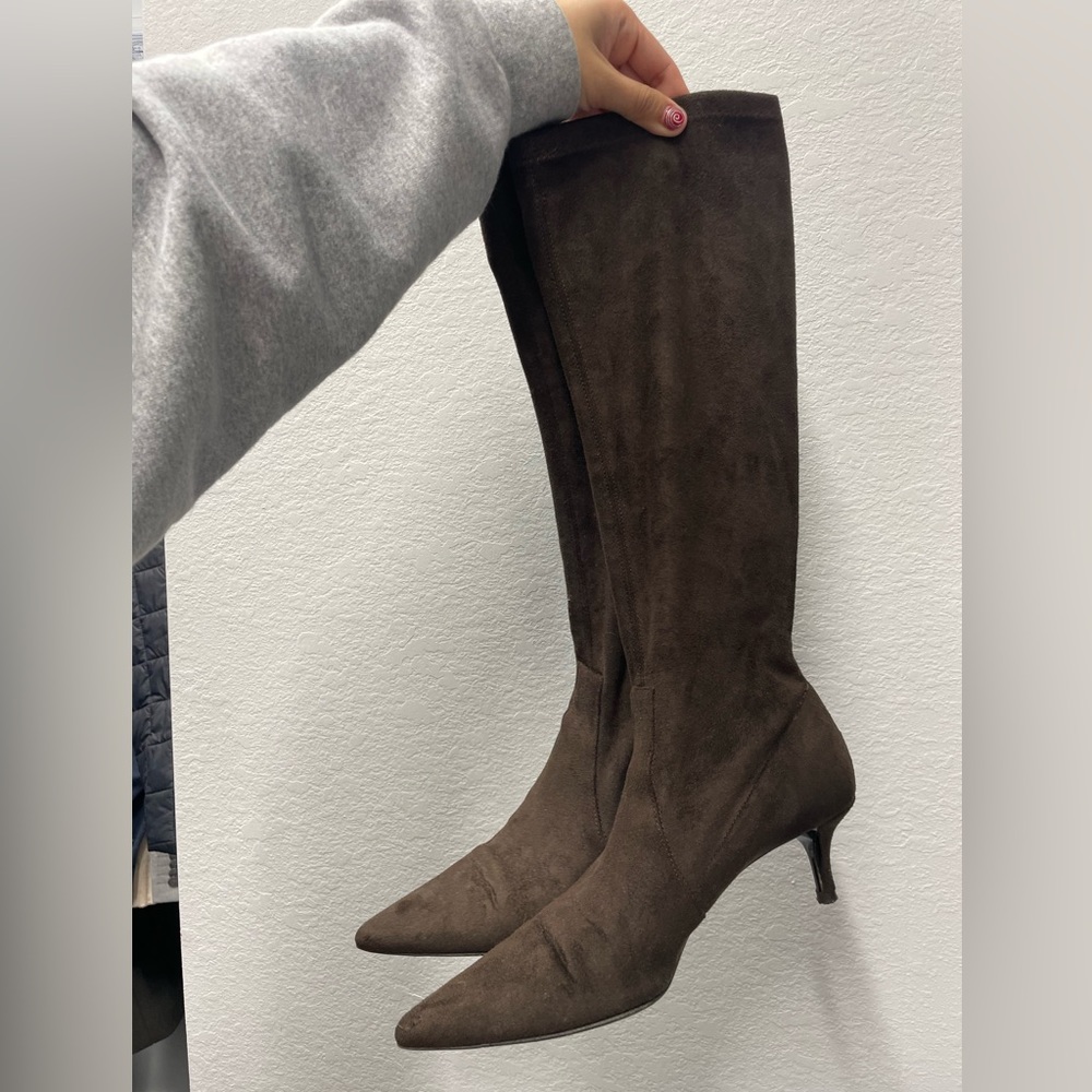 Donald Pliner brown knee high boots